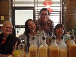Some of our Gateway committee members with the Manager of Nando's Newbury