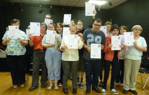 The Friendship Skills group with their certificates